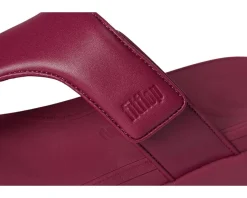 FitFlop F-Mode Go Adjustable Flatform Toe-Post Sandals Ruby Clearance