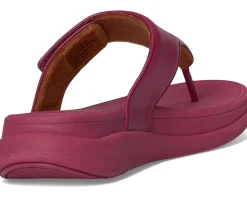 FitFlop F-Mode Go Adjustable Flatform Toe-Post Sandals Ruby Sale