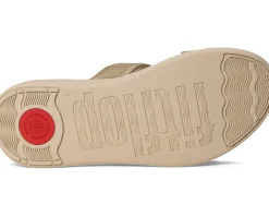 Women FitFlop F-Mode Go Beadie-Button Adj. Flatform 2-Bar Slides