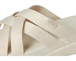 FitFlop F-Mode Go Webbing Flatform Strappy Slides Paris Beige Outlet