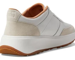 FitFlop F-Mode Leather/Suede Flatform Sneakers Urban White Discount