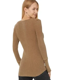 Splendid Forever Thermal Henley Spice Discount