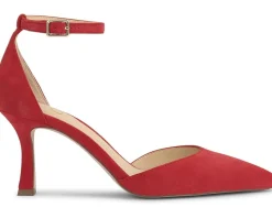Jessica Simpson Foxena Pointed Toe Ankle Strap Pump Red Muse Clearance