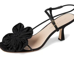Women Loeffler Randall Frank Flower Applique Heeled Sandals