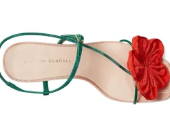 Women Loeffler Randall Frank Flower Applique Heeled Sandals