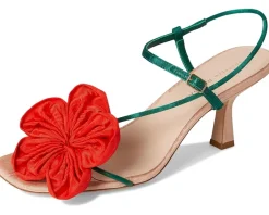 Women Loeffler Randall Frank Flower Applique Heeled Sandals