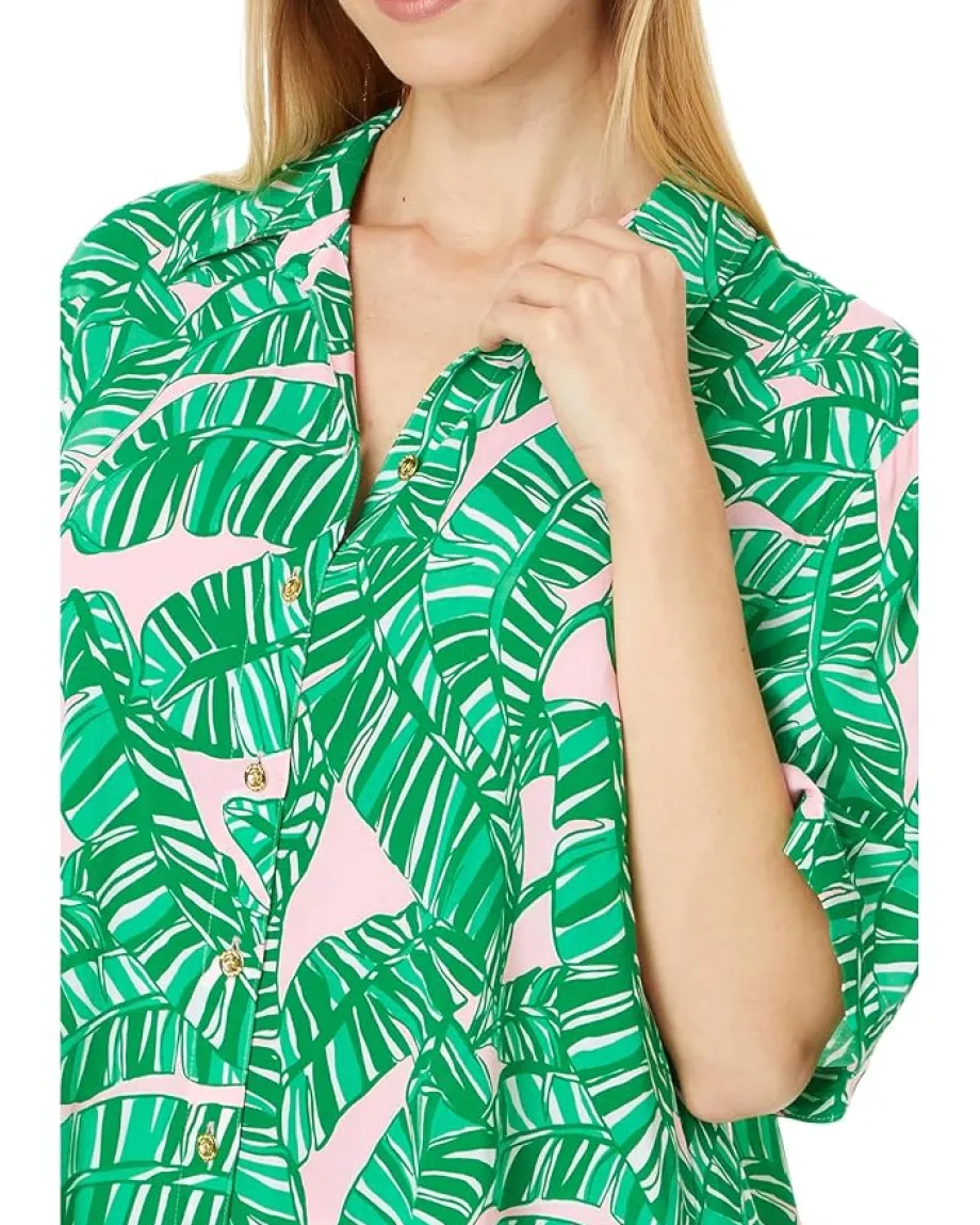 Lilly Pulitzer Franki Shirt Coverup Conch Shell Pink Lets Go Bananas Online
