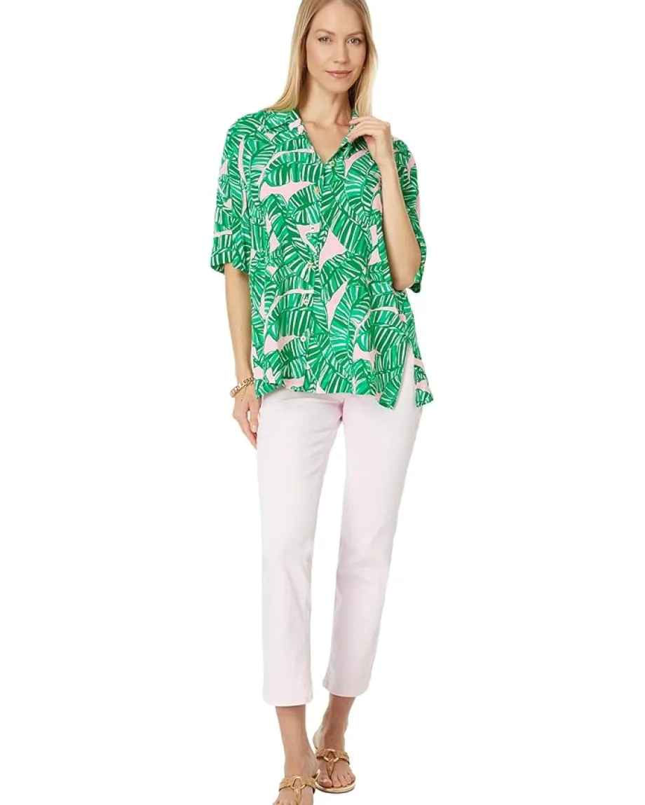 Lilly Pulitzer Franki Shirt Coverup Conch Shell Pink Lets Go Bananas Online