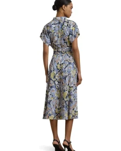 Lauren Ralph Lauren Fratillio-Short Sleeve-Day Dress Blue Multi Hot
