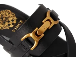 Vince Camuto Frena Banded Buckle High Heel Sandals Black New