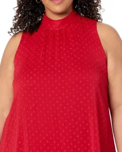 Tommy Hilfiger Fresh Clip Dot Sleeveless Dress Chili Pepper Hot