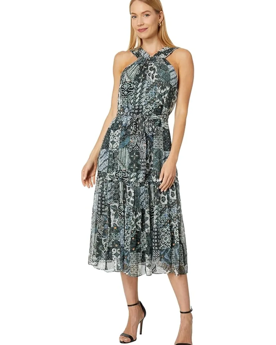 Joie Freya Dress Duck/Green/Multi New