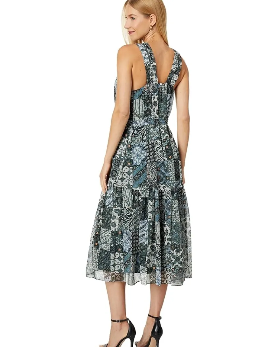 Joie Freya Dress Duck/Green/Multi New