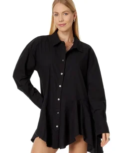 Free People Freya Poplin Black Clearance