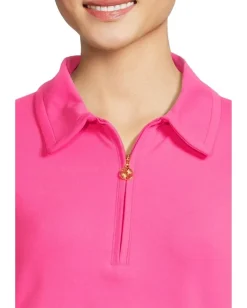 Lilly Pulitzer Frida 1/2 Zip Polo UPF 50+ Parigi Pink