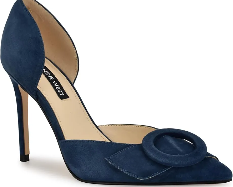 Nine West Frolly Navy Suede New