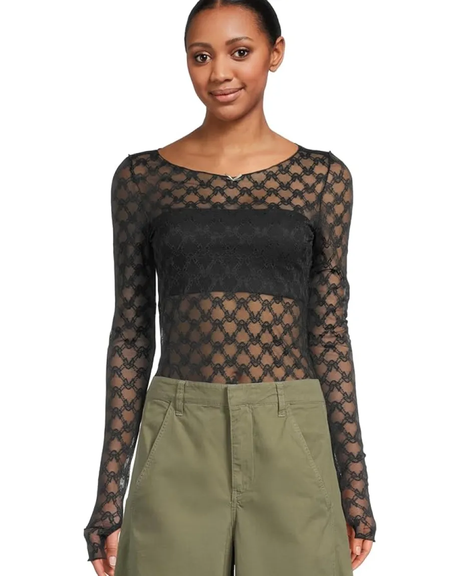 Free People From Me To You Long Sleeve Black Sale