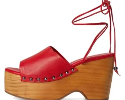 Free People Front Row Wrap Clog Salsa Leather Online