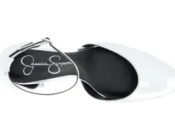 Jessica Simpson Fulian Ankle Strap Block Heel Pump Silver Hot