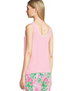 Lilly Pulitzer Gabbie Crochet Trimmed Knit Conch Shell Pink Best