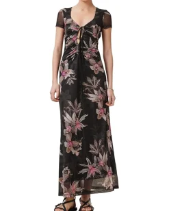 AllSaints Gabby Mesh Dress Adena Black Best