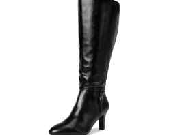 LifeStride Galant Extra Wide Calf Black Faux Leather Outlet