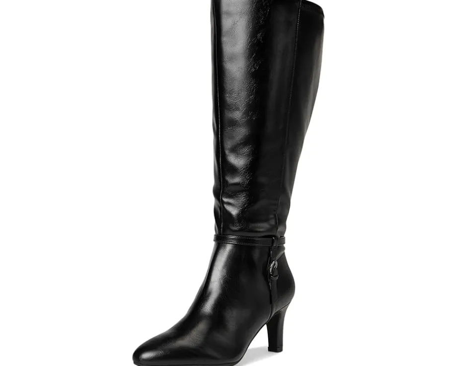 LifeStride Galant Extra Wide Calf Black Faux Leather Outlet