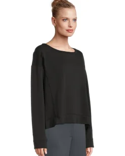Women Eileen Fisher Garment Dyed Terry Ballet Neck Box Top