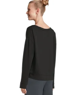 Women Eileen Fisher Garment Dyed Terry Ballet Neck Box Top