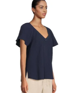 Women Tommy Bahama Gauze Flutter Sleeve Top