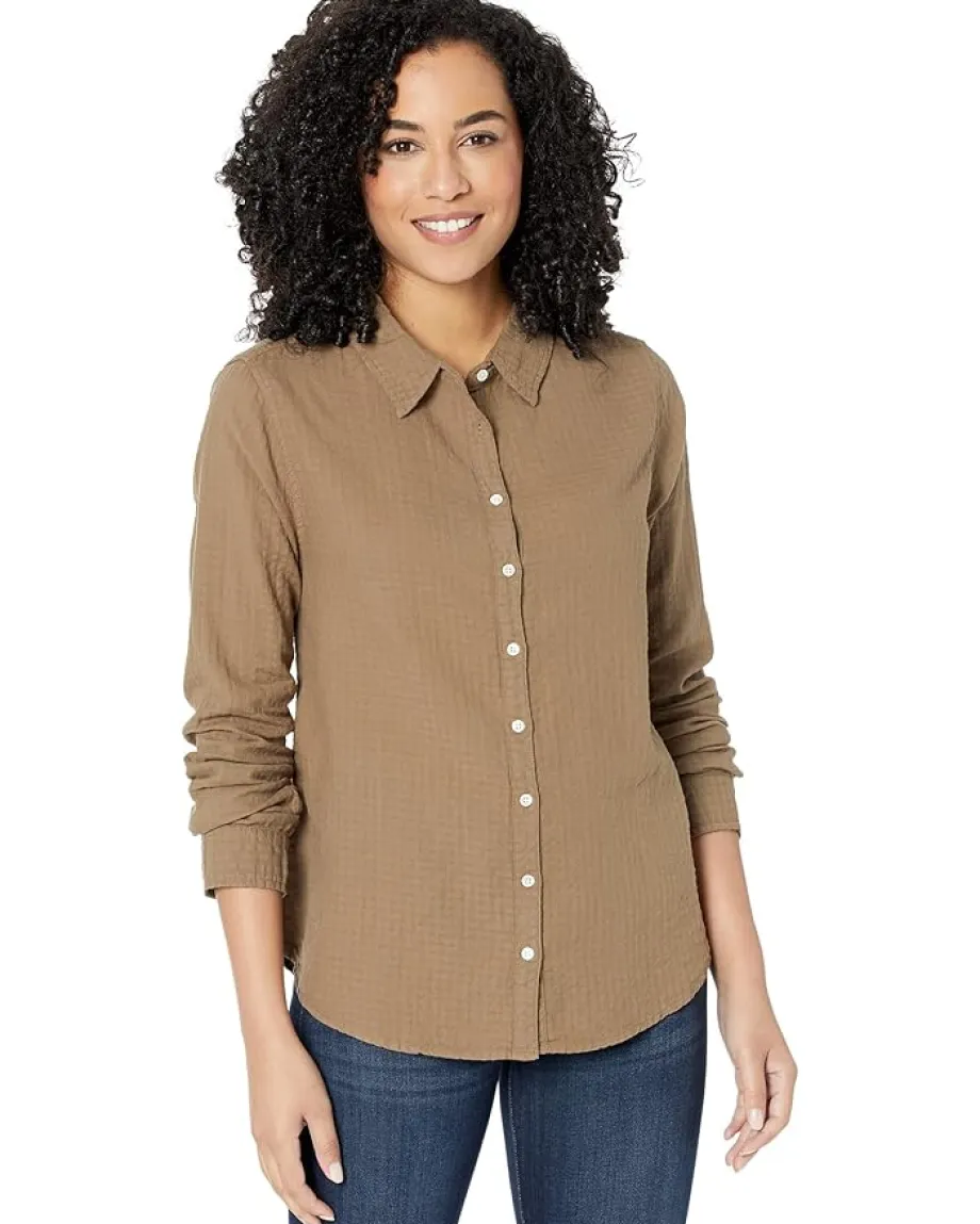 Women Dylan by True Grit Gauze Long Sleeve Taylor Blouse