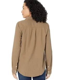 Women Dylan by True Grit Gauze Long Sleeve Taylor Blouse