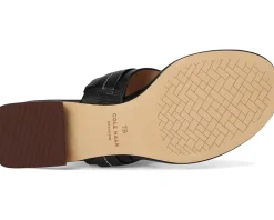Cole Haan Gayle Thong Sandal Black Leather Clearance