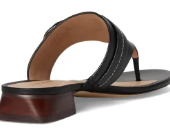 Cole Haan Gayle Thong Sandal Black Leather Clearance