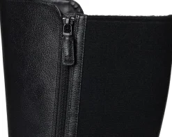 Cole Haan Gema Tall Lug Boot Extended Calf Black Leather