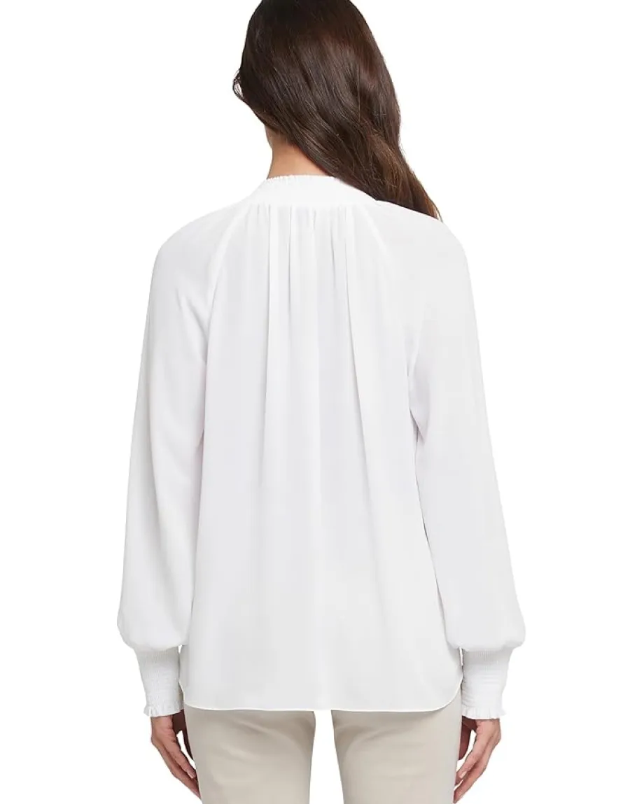 NYDJ Gemma Blouse Optic White Best