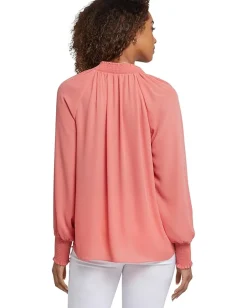 NYDJ Gemma Blouse Coral Haze