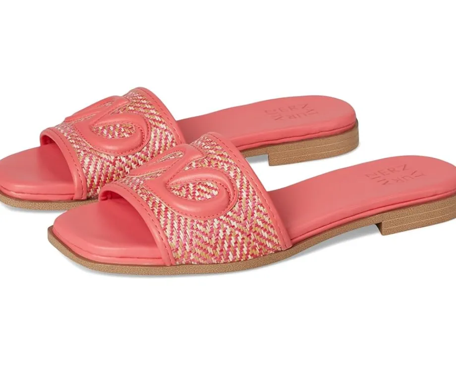 Naturalizer Genevieve2 Sunset Coral Pink Woven Leather New