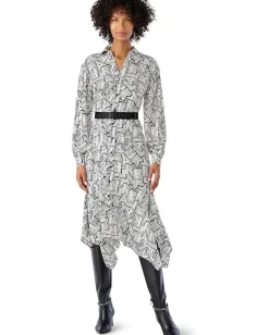 Karl Lagerfeld Paris Geo Shirtdress Black/Soft White Hot