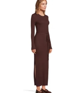 Splendid Georgie Maxi Sweater Dress Dark Saddle Best