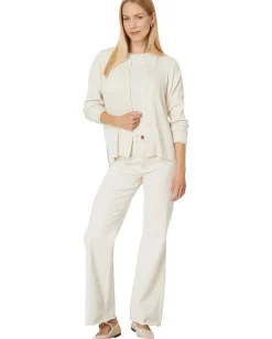 Splendid Georgie Polo Button Down Pale Oak Heather