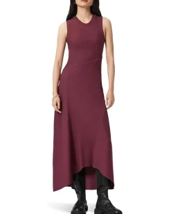 AllSaints Gia Maxi Dress Oxblood Red