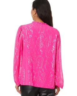 Women Lilly Pulitzer Giana Long Sleeve Silk To