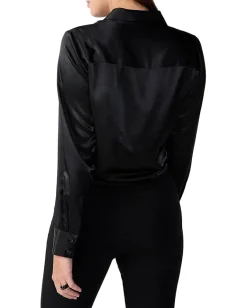 Sanctuary Girlfriend Tie Shirt Black Clearance