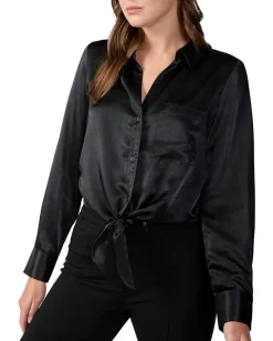 Sanctuary Girlfriend Tie Shirt Black Clearance