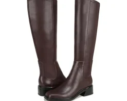 Franco Sarto Giselle High Shaft Boots Castagno Brown Leather Wide Calf