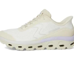 SKECHERS Glide Step Sole Hands Free Slip-Ins Natural/Purple Clearance