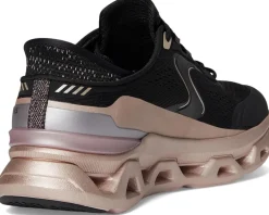 SKECHERS Glide-Step Altus Starlight Shine Hands Free Slip-Ins Black Rose Gold Clearance