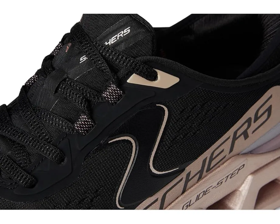 SKECHERS Glide-Step Altus Starlight Shine Hands Free Slip-Ins Black Rose Gold Clearance