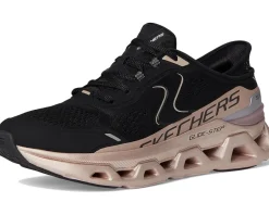 SKECHERS Glide-Step Altus Starlight Shine Hands Free Slip-Ins Black Rose Gold Clearance